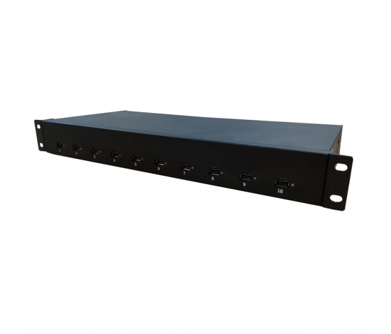 Bravour 10-Port 45W USB-C 1U Rackmount USB-C Charging Hub