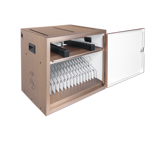 Bravour® BRVDC12 USB-C Ladeschrank für 12 mobile Geräte bis zu 17 Zoll - bronze