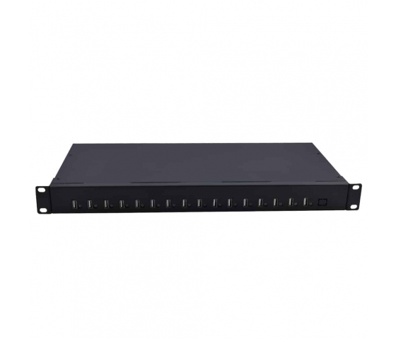 Bravour 16 Port 1U rackmontierbarer USB-Hub zum Laden und Synchronisieren