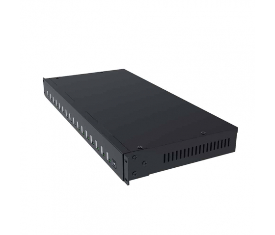 Bravour 16 Port 1U rackmontierbarer USB-Hub zum Laden und Synchronisieren
