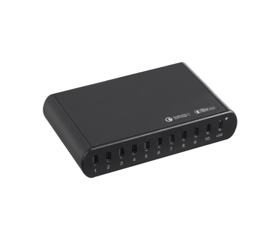 250W USB-C-Schnellladestation mit 10 Anschlüssen