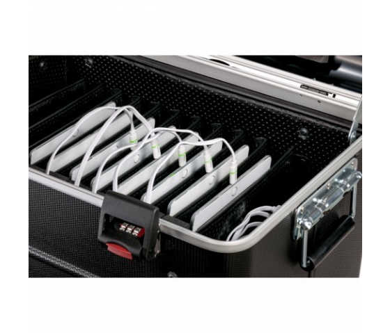 Parat Paraprojekt iPad Ladekoffer i10 charge & sync Koffer für 10 iPads bis 11 Zoll inklusive Lightning / LED Kabel, mit Fächereinteilung