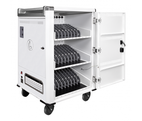 Bravour BRV30 Ladewagen für 30 mobile Geräte bis zu 17 Zoll - weiß