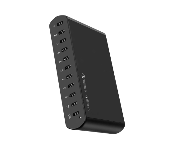 250W USB-C-Schnellladestation mit 10 Anschlüssen