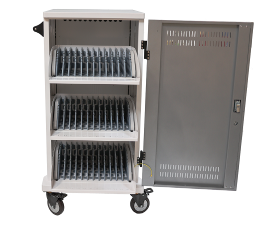 P-Tec T36V Ladewagen für 36 Tablets oder Laptops – Aufladen über Steckdosen