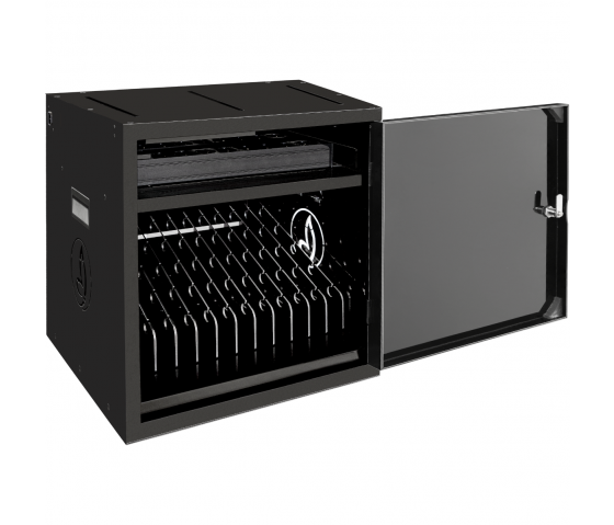 Bravour BRVD12 Ladeschrank für 12 Tablets oder Laptops bis 17 Zoll - Schwarz