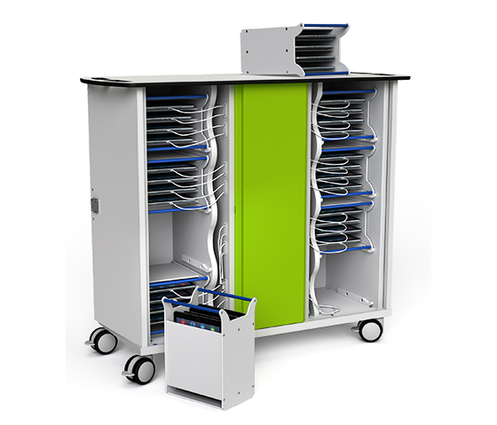 Zioxi Tabletwagen mit Baskets für 32 iPads und Tablets - mit Codeschloss