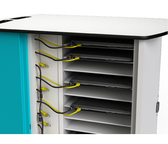 Laptop-Ethernet-Ladewagen Zioxi NETT-LS-16-C für 16 Laptops bis zu 15,6 Zoll - digitales Codeschloss