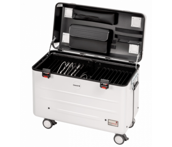 Parat Paraproject Ladekoffer TC20 TwinCharge USB-C für 20 Tablets bis 12.9 Zoll - mit USB-C auf USB-C Kabel in Weiß