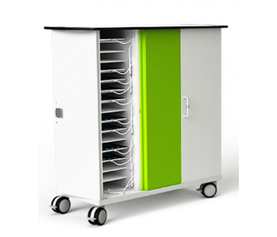 Zioxi USB-C Ladewagen für 32 Tablets bis zu 10.5 Zoll mit USB Anschlüssen - mit Codeschloss