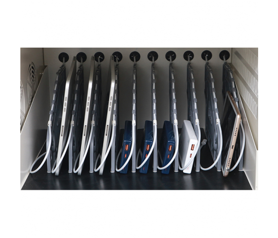 BRVC30 USB-C-Ladewagen für 30 mobile Geräte bis zu 16 Zoll - weiß