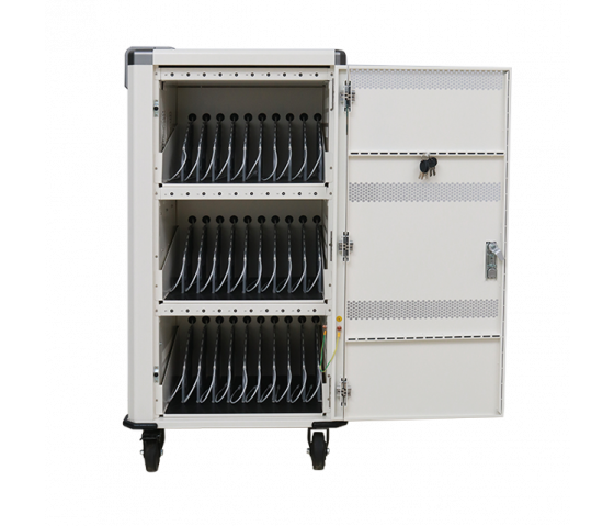 BRVC30 USB-C-Ladewagen für 30 mobile Geräte bis zu 16 Zoll - weiß