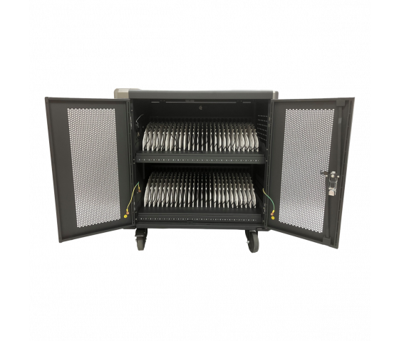 BRVC50 USB-C-Ladewagen COMPACT inklusive Ladekabel für 50 Tablets bis 13 Zoll - schwarz