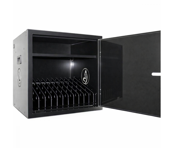 Bravour BRVDC12 Ladeschrank für 12 Tablets oder Laptops bis 17 Zoll - Schwarz - USB-C