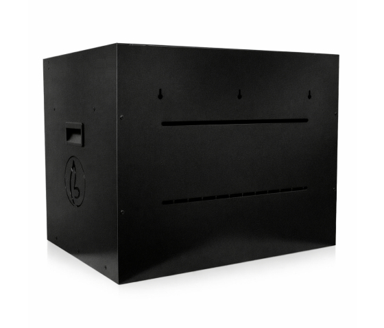 Bravour BRVD16 Ladeschrank für 16 mobile Geräte bis zu 17 Zoll - Schwarz - Steckdose