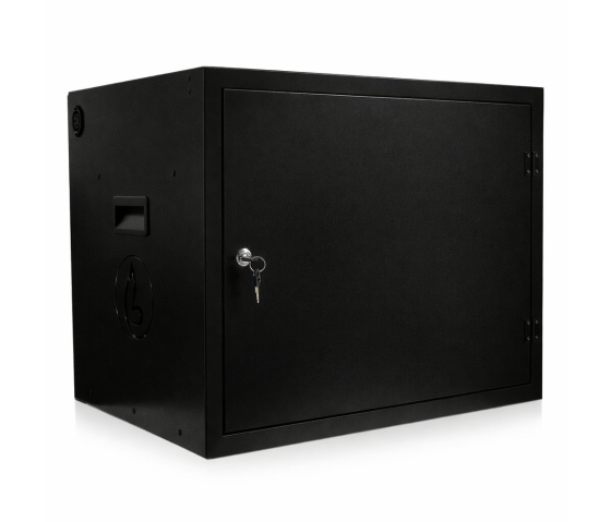 Bravour BRVD16 Ladeschrank für 16 mobile Geräte bis zu 17 Zoll - Schwarz - Steckdose