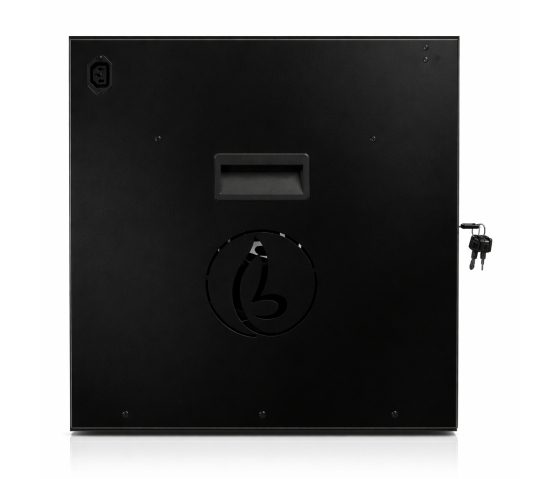 Bravour BRVD16 Ladeschrank für 16 mobile Geräte bis zu 17 Zoll - Schwarz - Steckdose