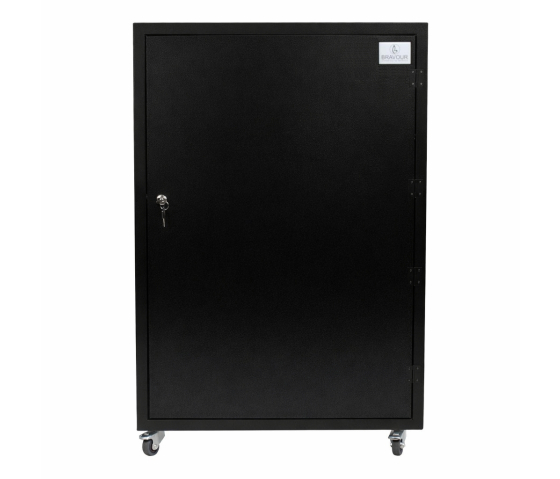 BRVD32 Ladewagen für 32 mobile Geräte bis zu 17 Zoll - schwarz - Steckdosenleiste