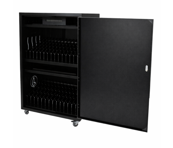 BRVD24 Ladewagen für 24 mobile Geräte bis zu 17 Zoll - schwarz - Steckdosenleiste