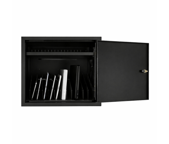 Bravour BRVDC12 Ladeschrank für 12 Tablets oder Laptops bis 17 Zoll - Schwarz - USB-C