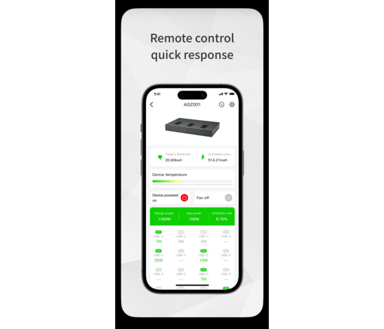 1000-W-USB-C-Ladeschrank für 16 Laptops und Tablets – mit Smart App – Zahlenschloss