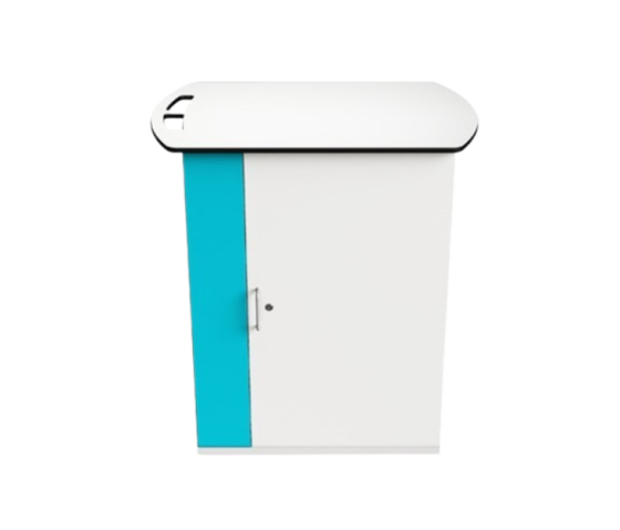 Zioxi Laptop-Ladeschrank mit Ethernet & Soft-Start Power Management für 16 Laptops - Schlüsselschloss