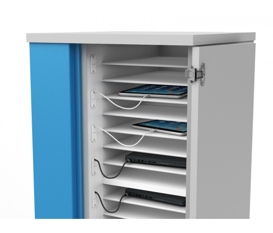 Hoher Laptop-Ladeschrank CHRGS-LS-32-K für 32 Laptops - Tastensperre