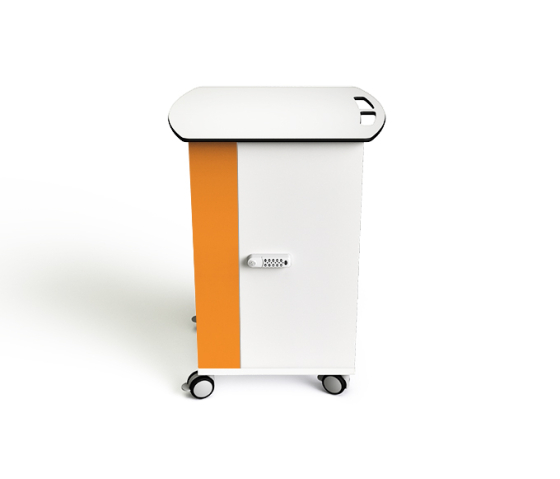 Ladewagen für 16 iPads in großen Schutzhüllen – Zioxi CHRGT-KC-16-C – digitales Zahlenschloss