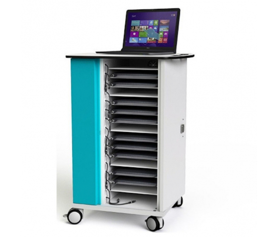 Zioxi Laptop-Ladewagen 16 Geräte RFID-Karte-Sperre