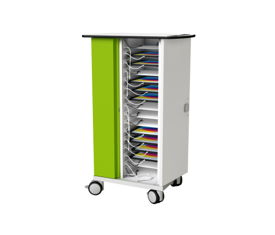 iPad und Pencil USB-C Ladewagen Zioxi CHRGTUC-PT-16-K# inklusive USB-C Kabel für 16 iPads bis zu 10,9 Zoll - Tastensperre