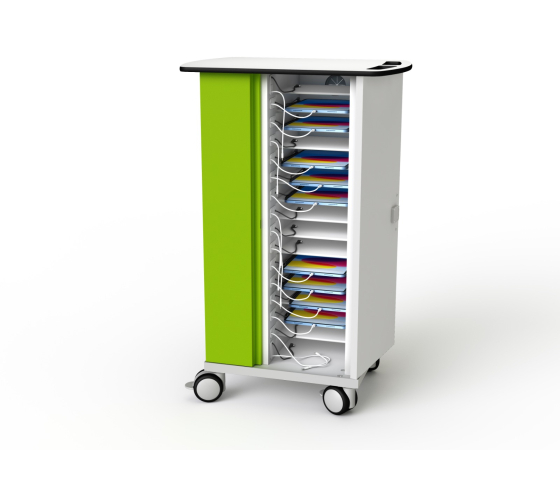 iPad und Pencil USB-C Ladewagen Zioxi CHRGTUC-PT-16-K# inklusive USB-C Kabel für 16 iPads bis zu 10,9 Zoll - Tastensperre