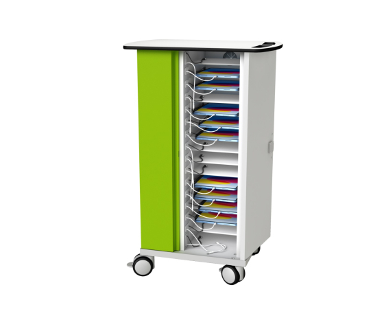 iPad und Pencil USB-C Ladewagen Zioxi CHRGTUC-PT-16-K# inklusive USB-C Kabel für 16 iPads bis zu 10,9 Zoll - Tastensperre