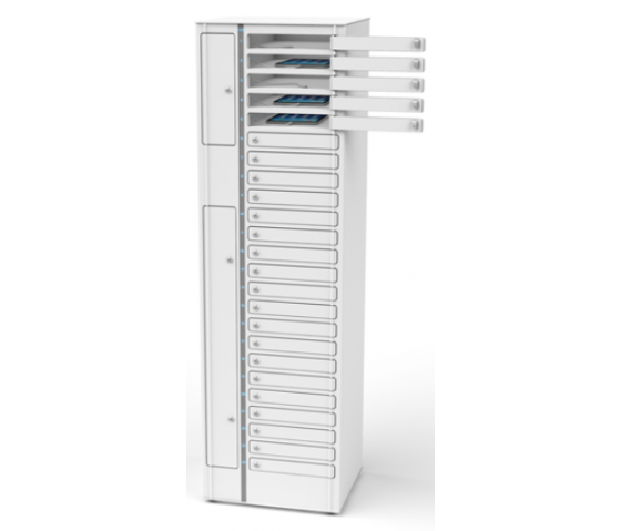 Zioxi Volt-Bucht Tablet Ladeschrank VTB1-24S-UA-C-G für 24 Tablets bis zu 14 Zoll - Zahlenschloss - USB-A