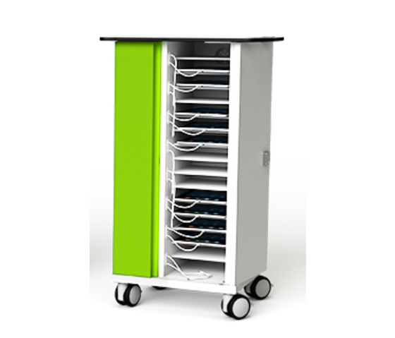 Tablet USB-C-Ladewagen Zioxi CHRGTUC-TB-16-K für 16 Tablets bis zu 10,5 Zoll - Tastensperre