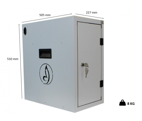 Bravour BRVD6 Ladeschrank für 6 Tablets oder Laptops bis zu 17 Zoll - Weiß