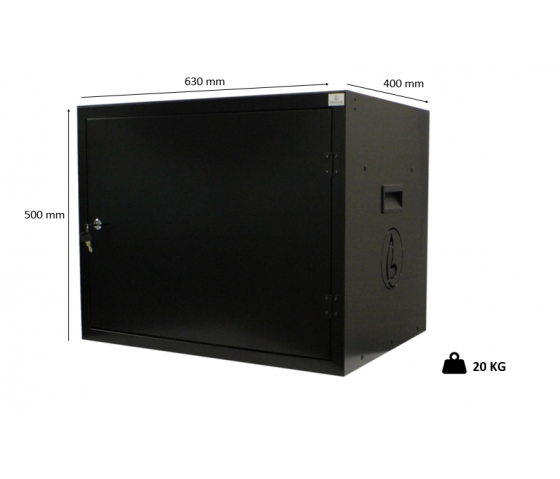 Bravour BRVD16 Ladeschrank für 16 mobile Geräte bis zu 17 Zoll - Schwarz - Steckdose