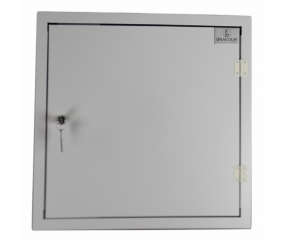 Bravour BRVD16 Ladeschrank für 16 mobile Geräte bis zu 17 Zoll - Weiß - Steckdose