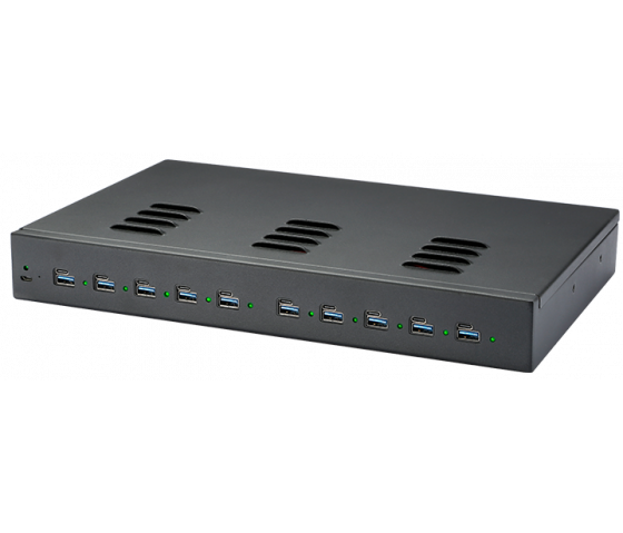 Dual Charge USB-A/USB-C 1000W-Ladehub mit 10 Anschlüssen - schwarz