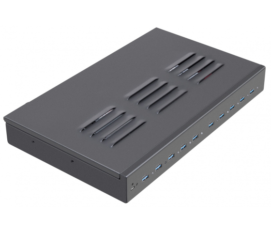 Dual Charge USB-A/USB-C 1000W-Ladehub mit 10 Anschlüssen - schwarz