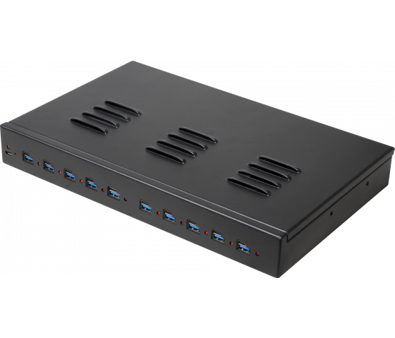 Dual Charge USB-A/USB-C 1000W-Ladehub mit 10 Anschlüssen - schwarz