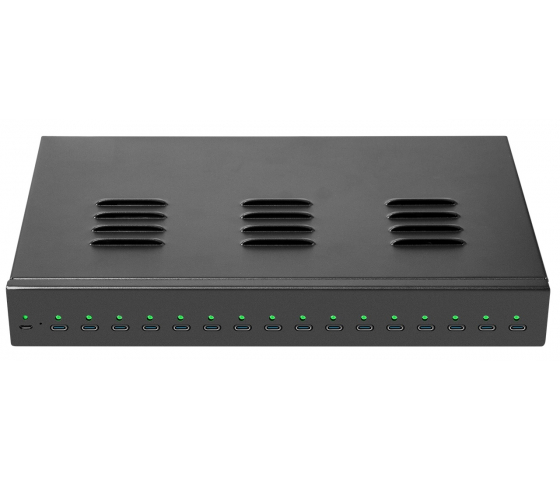 16 Port USB-C 1000W Lade-Hub - schwarz