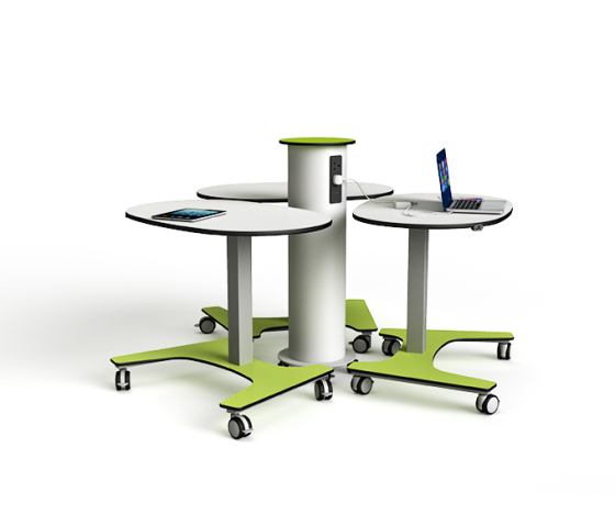 Verkabelter Zioxi powerHub Tower - 4 Steckdosen / 2x USB-A / 2x USB-C Anschlüsse