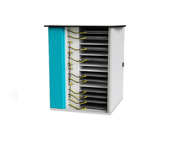 Zioxi Laptop-Ladeschrank mit Ethernet & Soft-Start Power Management für 16 Laptops - Schlüsselschloss