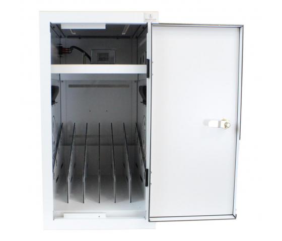 Bravour BRVD6 Ladeschrank für 6 Tablets oder Laptops bis zu 17 Zoll in Weiß - USB