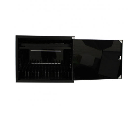 Bravour BRVD16 Ladeschrank für 16 mobile Geräte bis zu 17 Zoll - Schwarz - USB A