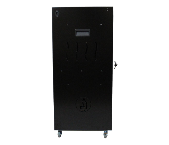 BRVD24 Ladewagen für 24 mobile Geräte bis zu 17 Zoll - schwarz - Steckdosenleiste