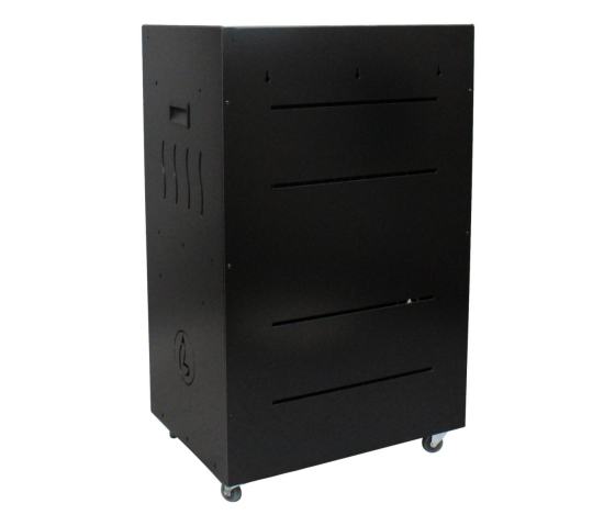 BRVD24 Ladewagen für 24 mobile Geräte bis zu 17 Zoll - schwarz - Steckdosenleiste