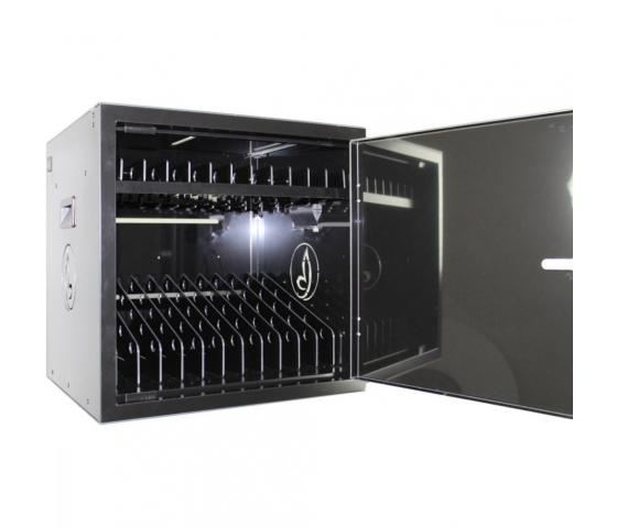 Bravour BRVD12 Ladeschrank für 12 Tablets oder Laptops bis 17 Zoll - Schwarz