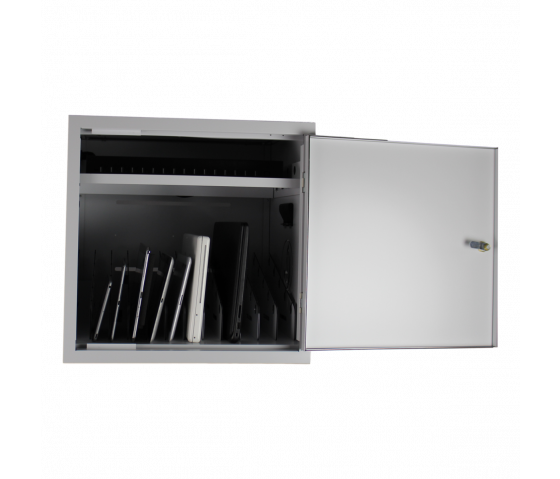 Bravour BRVDC12 Ladeschrank für 12 Tablets oder Laptops bis 17 Zoll - Weiß - USB-C