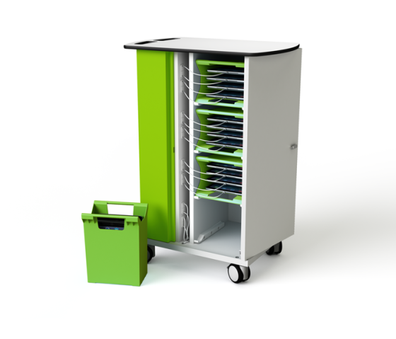 Tablet-Ladewagen mit Abstandsmanagement & Tragekörben für 16 oder 32 Tablets bis 10,5